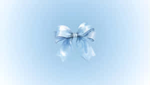 Elegant Blue Bow Wallpaper