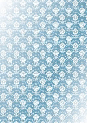 Elegant Blue Damask Pattern Wallpaper