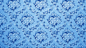 Elegant Blue Floral Pattern Wallpaper