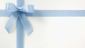 Elegant Blue Satin Bow Wallpaper