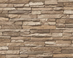 Elegant Brown Stone Wall Texture Wallpaper