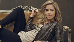 Elegant Casual Photoshoot Emily Bett Rickards Wallpaper