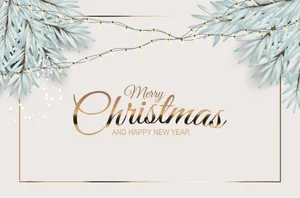 Elegant Christmas Greeting Card Wallpaper