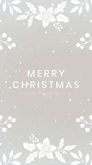 Elegant Christmas Greeting Card Wallpaper