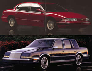 Elegant Chrysler Lhs Cruising Down The Street Wallpaper