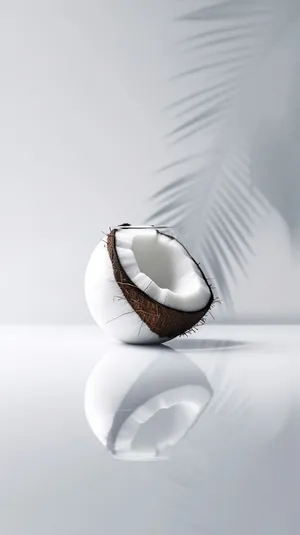 Elegant Coconut Half Shadow Wallpaper