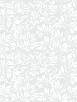 Elegant Conventional Light Gray Florist Shop Wallpaper