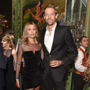 Elegant Coupleat Event Wallpaper