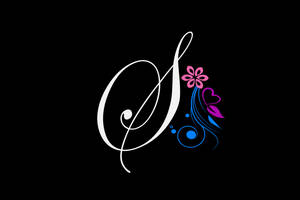 Elegant Cursive 's' Symbol Wallpaper