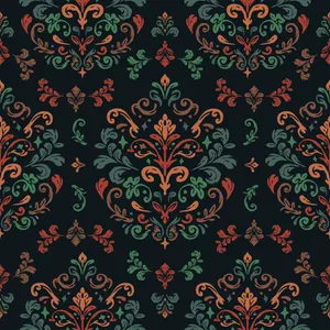 Elegant Damask Pattern Design Wallpaper