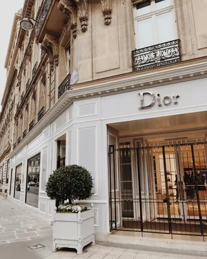 Elegant Dior Boutique Exterior Wallpaper