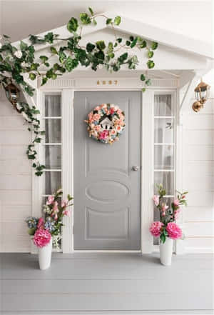 Elegant Doorway Floral Accents.jpg Wallpaper