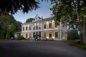 Elegant Evening Mansion Skovde Wallpaper