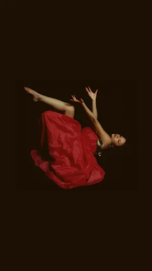 Elegant_ Fall_in_ Red_ Dress Wallpaper