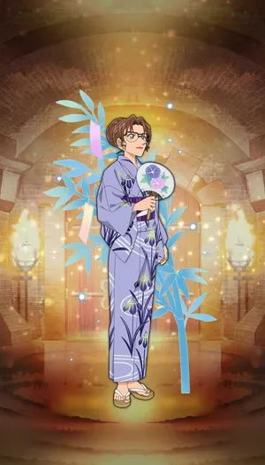 Elegant Festival Attire Anime Character Wallpaper