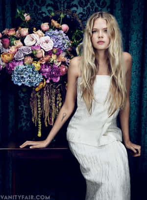 Elegant Floral Backdrop Portrait Wallpaper