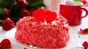 Elegant Floral Cake Wallpaper