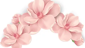 Elegant Floral Crown On Brown Wooden Background Wallpaper