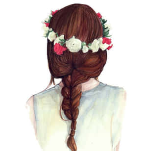 Elegant Floral Crown On White Background Wallpaper