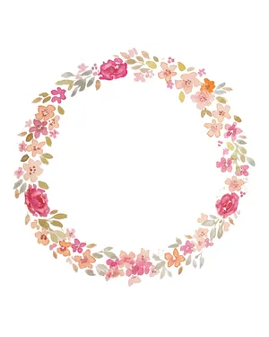 Elegant Floral Crown On Wooden Background Wallpaper