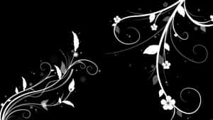 Elegant_ Floral_ Design_in_ Monochrome Wallpaper