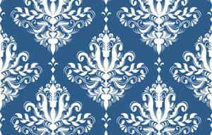 Elegant Floral Pattern On Purple Background Wallpaper