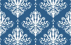 Elegant Floral Pattern On Purple Background Wallpaper