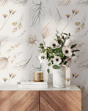 Elegant Floral Wallpaper Interior Wallpaper