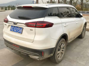 Elegant Geely Boyue Suv In Outdoor Setting Wallpaper