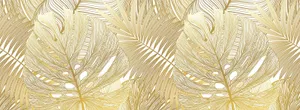 Elegant Gold Leaf Pattern Wallpaper