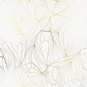 Elegant Gold Leaf Pattern Wallpaper