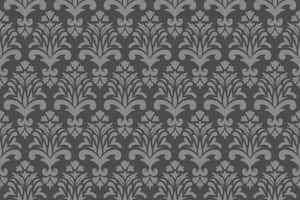 Elegant Gray Damask Pattern Wallpaper