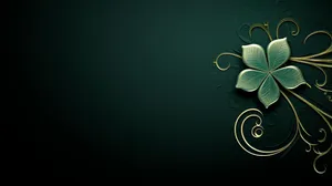 Elegant Green Clover Design Wallpaper
