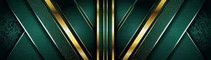 Elegant Green Gold Abstract Design Wallpaper