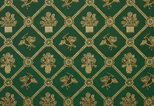 Elegant Green Gold Pattern Texture Wallpaper