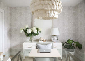 Elegant Home Office Serena And Lily Style Wallpaper