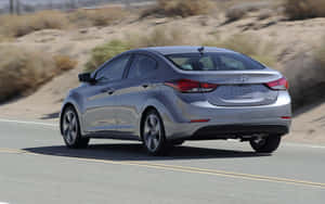 Elegant Hyundai Elantra On The Road Wallpaper