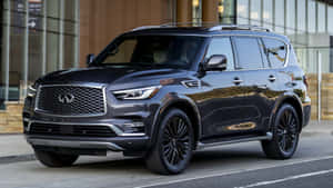 Elegant Infiniti Qx80 On The Road Wallpaper