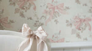 Elegant Interior Bow Accent Wallpaper