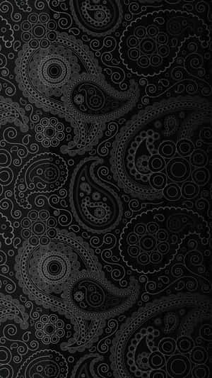 Elegant Iphone Dark Paisley Aesthetic Wallpaper