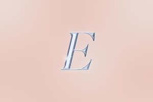 Elegant Letter Eon Peach Background Wallpaper