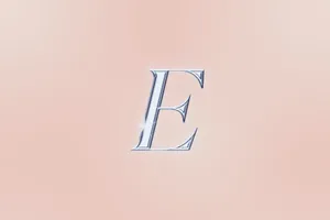 Elegant Letter Eon Peach Background Wallpaper