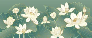 Elegant Lotus Flowers Illustration Wallpaper