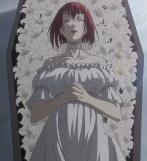 Elegant Madam Red In Her Classic Outfit Wallpaper