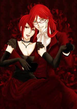 Elegant Madam Red Portrait Wallpaper