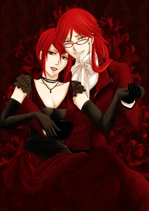 Elegant Madam Red Portrait Wallpaper