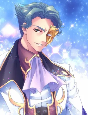 Elegant Masked Anime Character Wallpaper