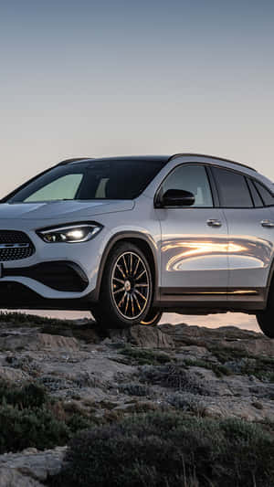 Elegant Mercedes Benz Gla Class On The Road. Wallpaper