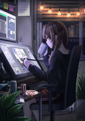 Elegant Miku Nakano Posing Prestigiously In Her Captivating Uniform. Wallpaper