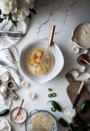 Elegant Minimalist Food Plating Wallpaper